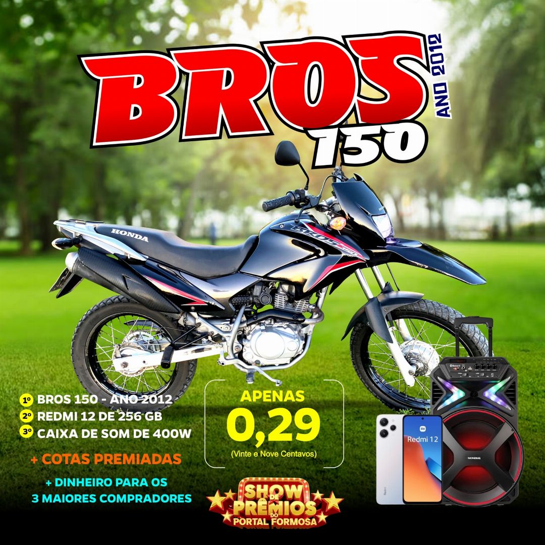 BROS 150, REDMI 12 e CAIXA DE SOM